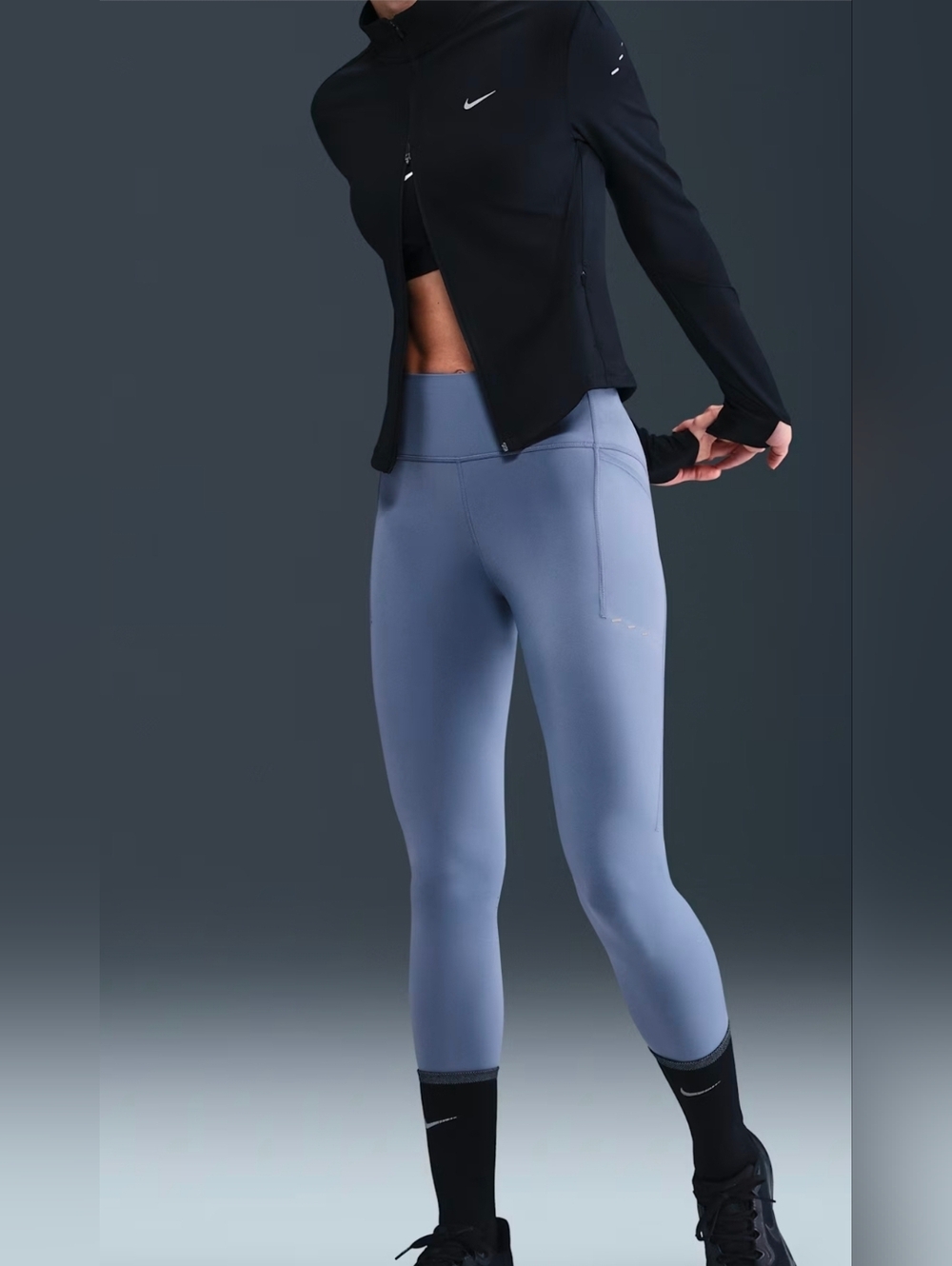 Nike Swift High-Waisted 7/8 Running Leggings with Pockets ~ XL